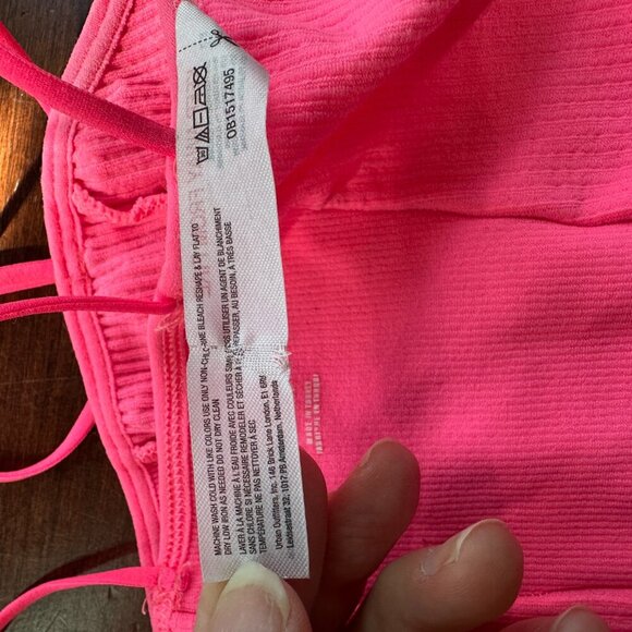 Out From Under for URBAN OUTFITTERS Hot Neon Pink Ribbed Bralette Top Size XS/S - Picture 10 of 10